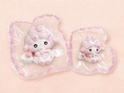 Teacup Sheep 2 Pack Squishy Set, Kawaii Pink Mother & Baby Lamb Squeeze Toy Stress Relief Fidget Toy