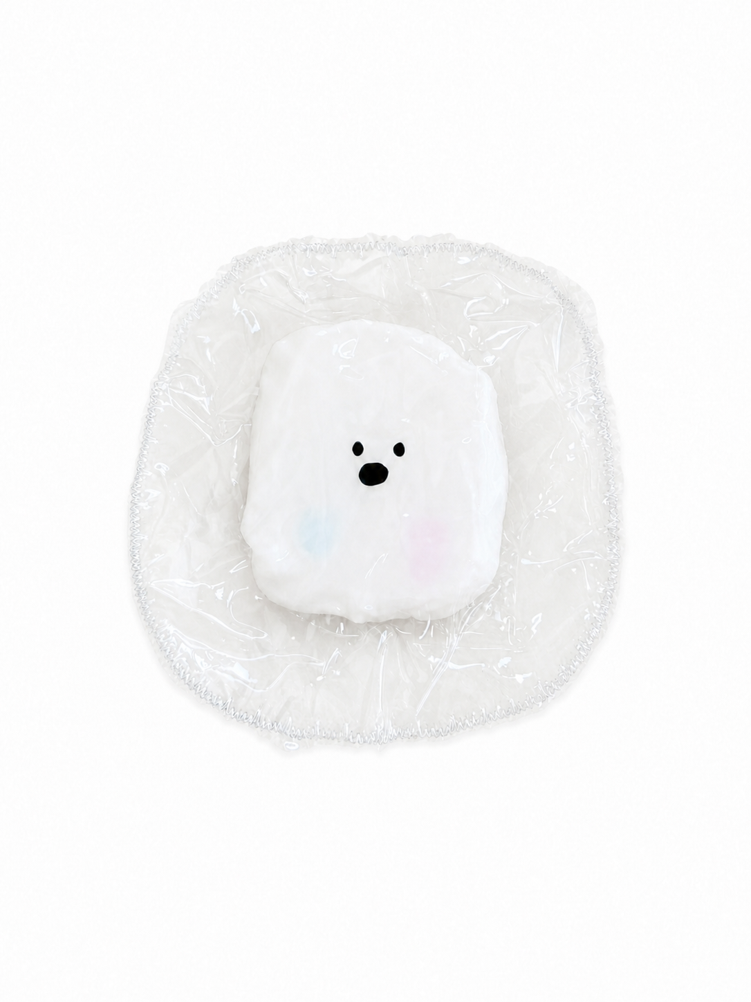 Blush White Bear Squishy squishy toy detail view