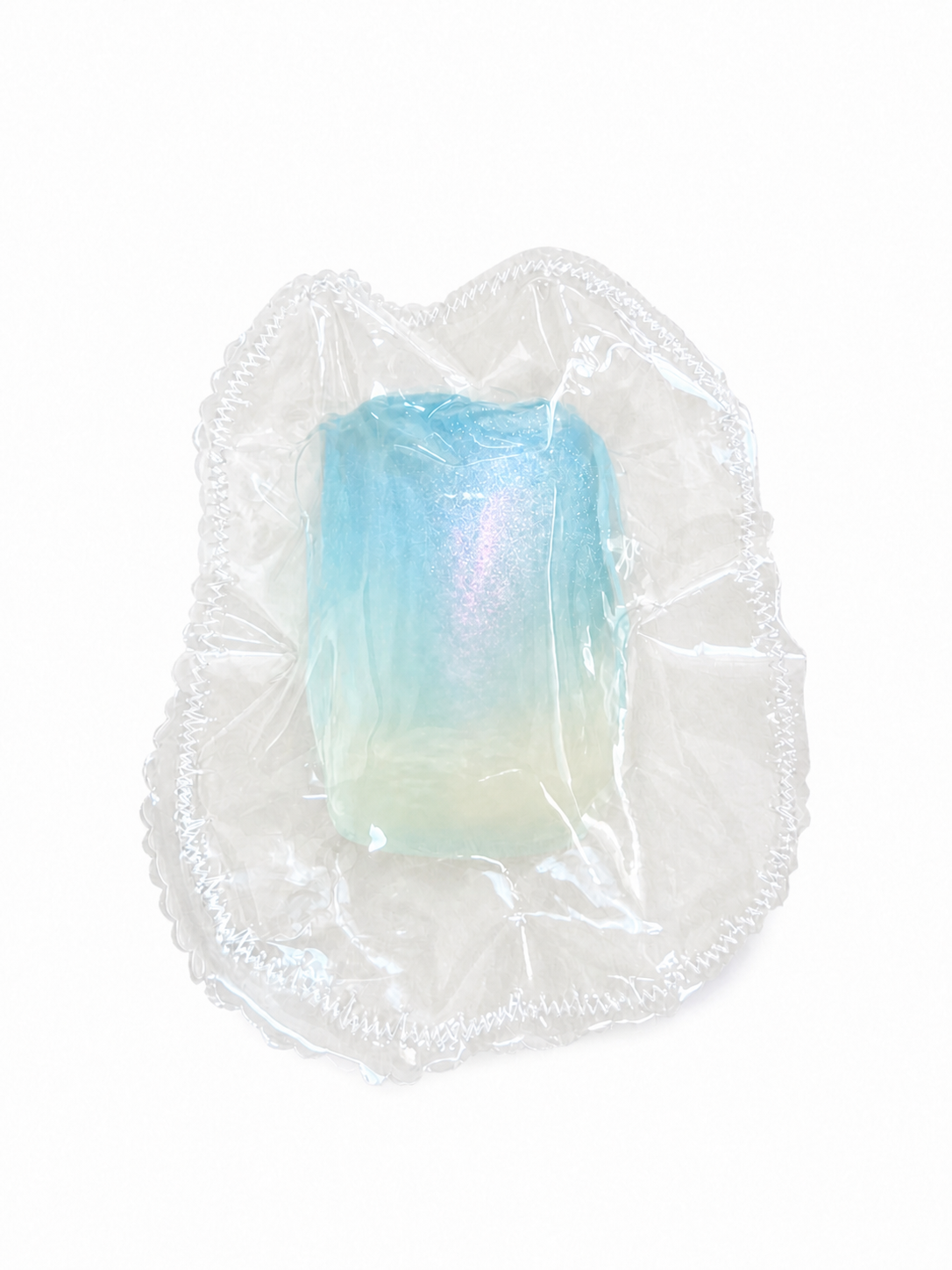 Mermaid Color Cube Squishy, Transparent Jelly Vaseline Squeeze Toy Stress Relief Fidget Toy