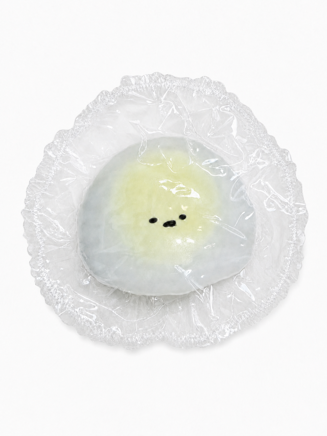 Expressionless Yolk Filled Mochi Squishy, Cute Daifuku Squeeze Toy Soft Stress Relief Fidget Toy