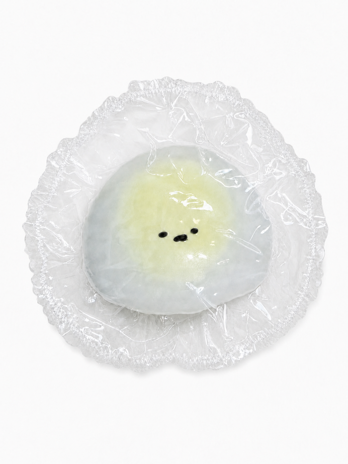 Expressionless Yolk Filled Mochi Squishy, Cute Daifuku Squeeze Toy Soft Stress Relief Fidget Toy
