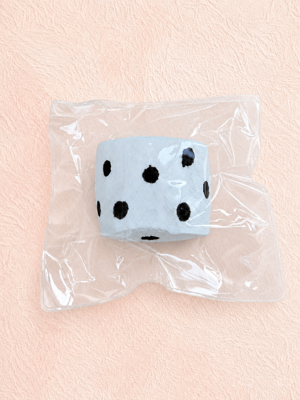 Blue Polka Dot Cake Squishy, Cute Dessert Squeeze Toy Soft Stress Relief Fidget Toy