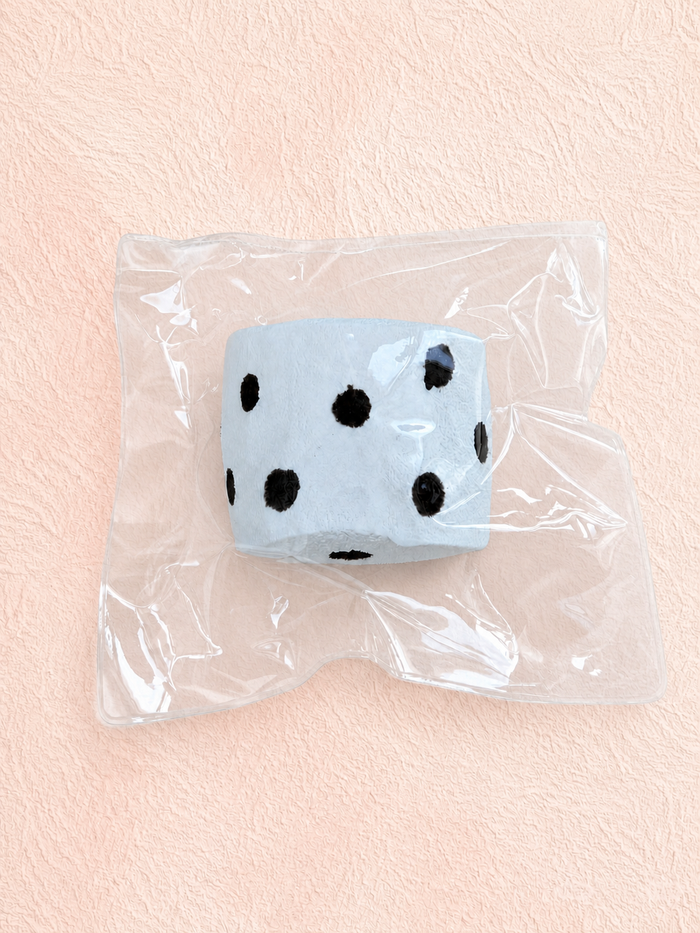 Blue Polka Dot Cake Squishy, Cute Dessert Squeeze Toy Soft Stress Relief Fidget Toy