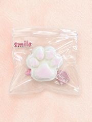 Pink Cat Paw Squishy, Cute Kitten Paw Squeeze Toy Soft Stress Relief Fidget Toy