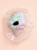 Rainbow Ice Cream Squishy, Pastel Waffle Cone Dessert Squeeze Toy Soft Stress Relief Fidget Toy
