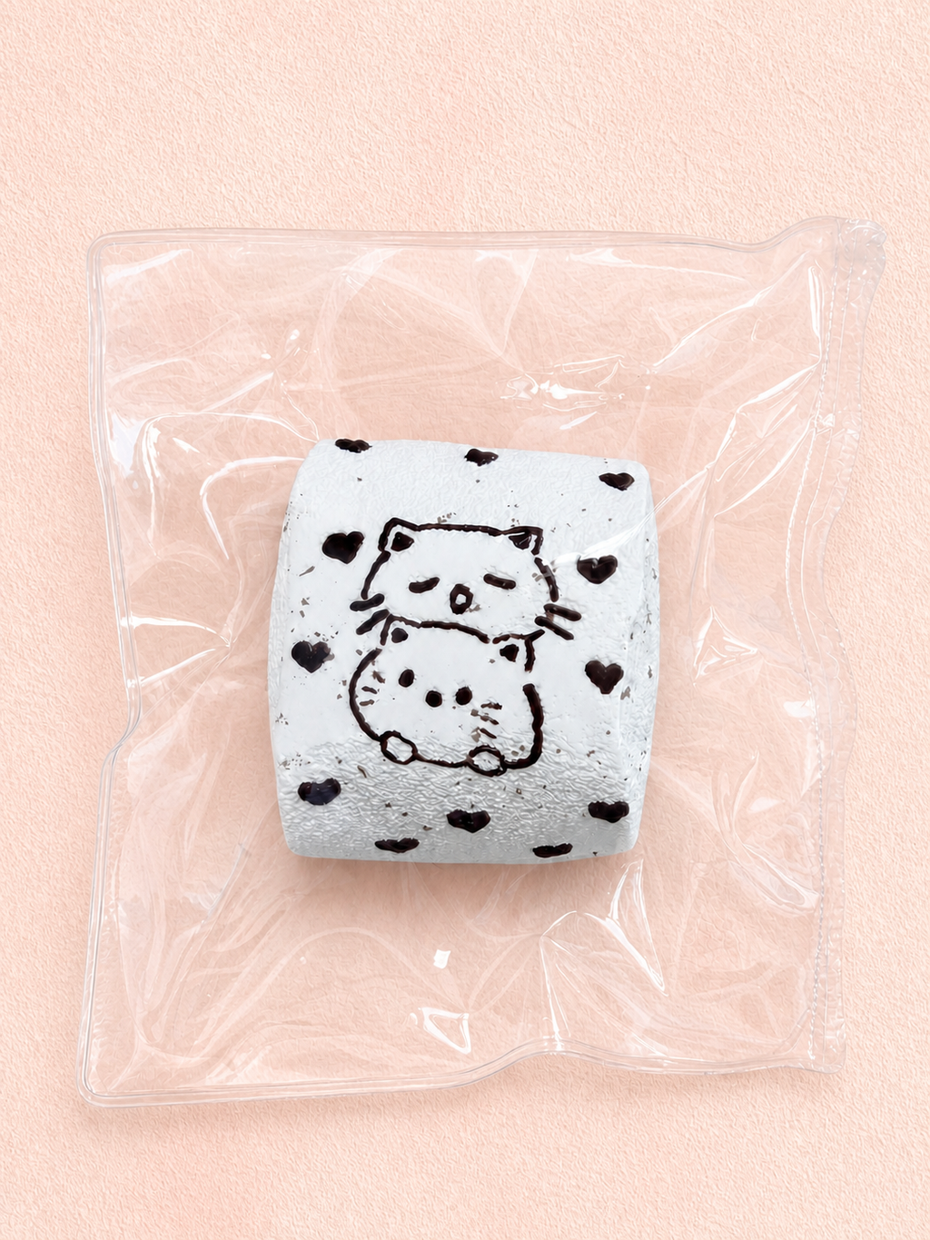 Heart Kitten Squishy, Cute Cartoon Cat Cube Squeeze Toy Soft Stress Relief Fidget Toy