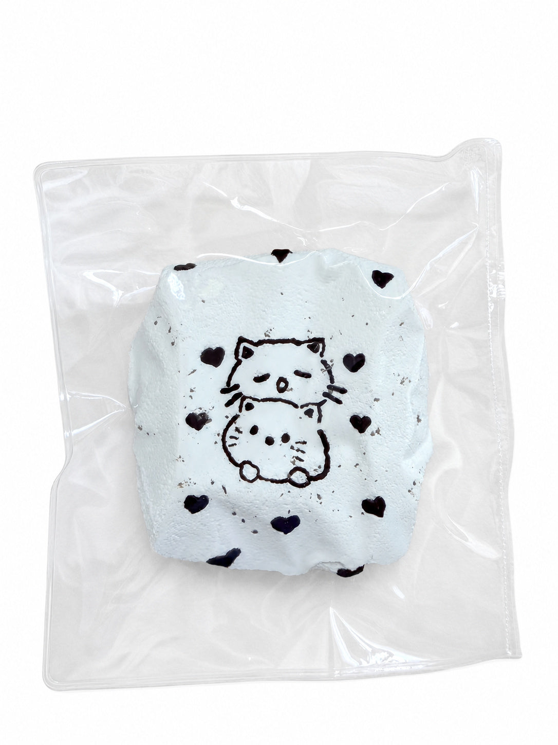 Heart Kitten Squishy, Cute Cartoon Cat Cube Squeeze Toy Soft Stress Relief Fidget Toy