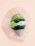 Matcha Ice Cream Squishy, Waffle Cone Dessert Squeeze Toy Soft Stress Relief Fidget Toy