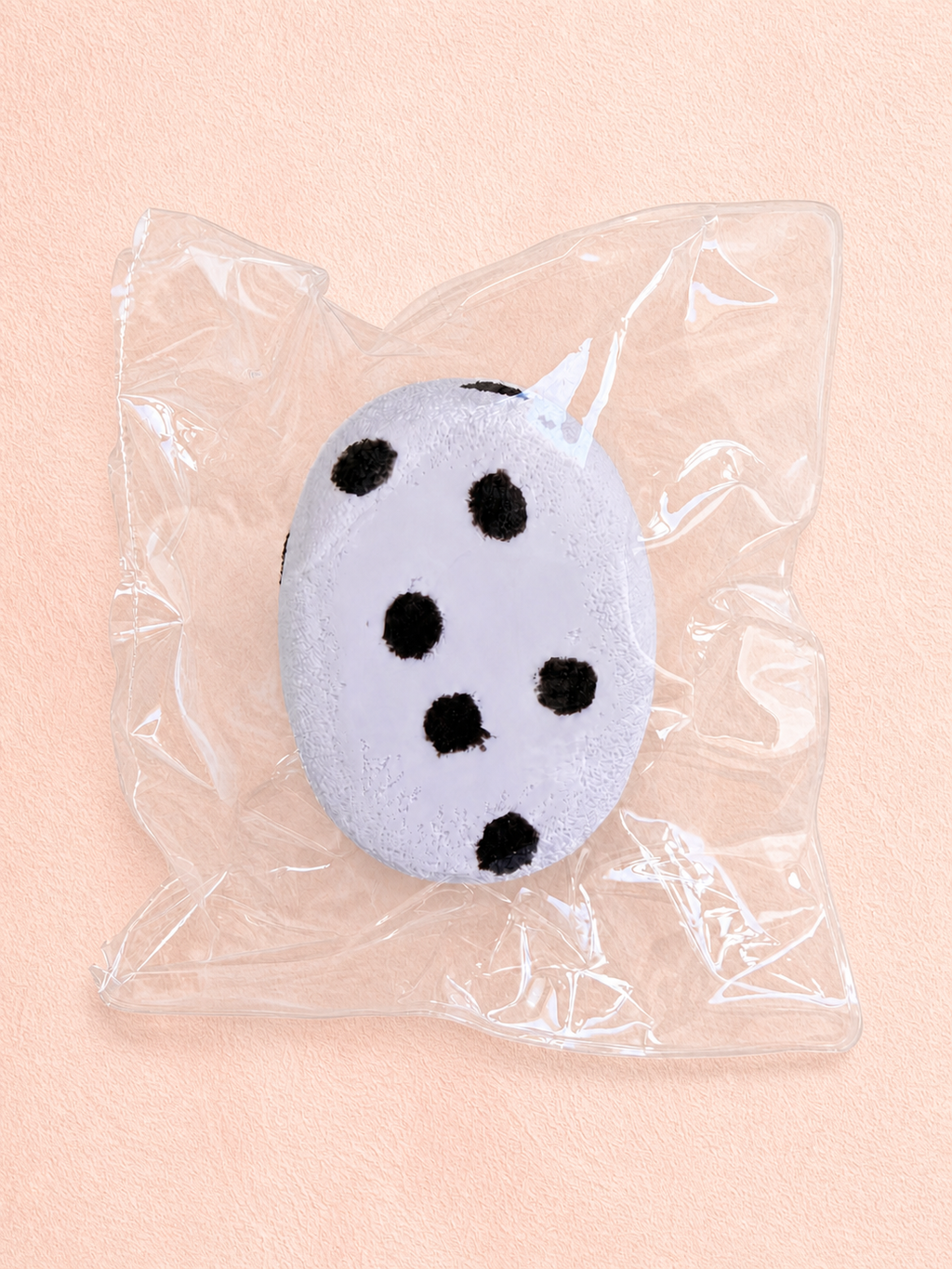 Polka Dot Oval Cake Squishy, Cute Black Dot Dessert Squeeze Toy Stress Relief Fidget Toy