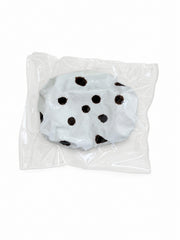 White Polka Dot Rectangle Cake Squishy, Cute Dessert Squeeze Toy Soft Stress Relief Fidget Toy