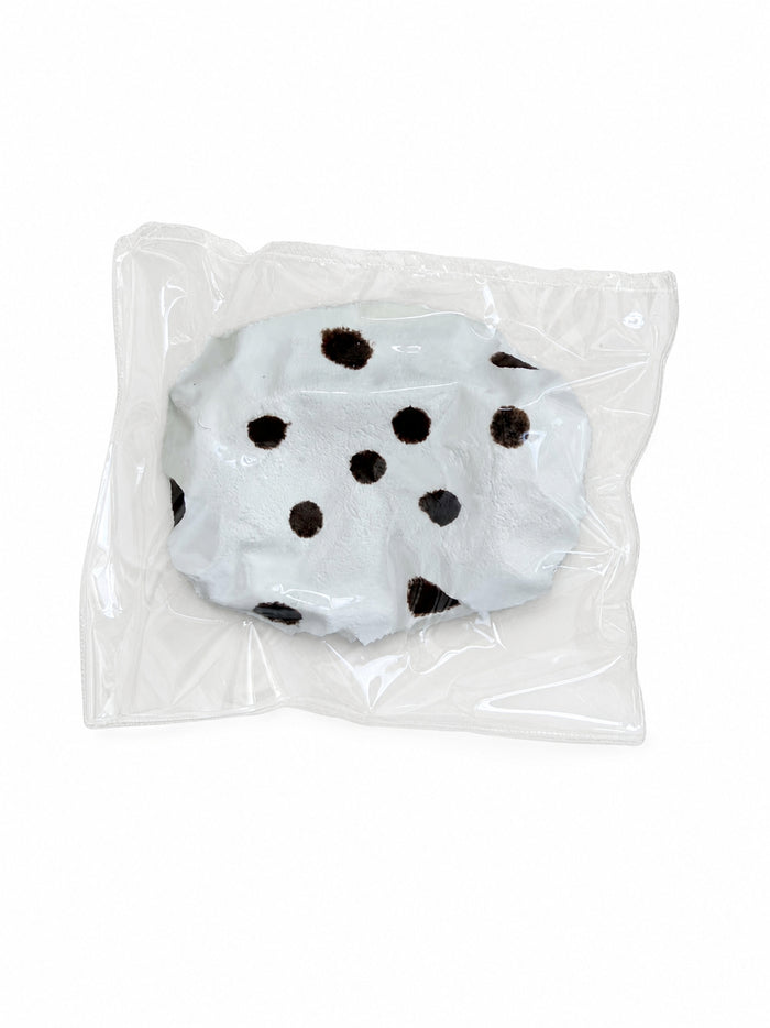 White Polka Dot Rectangle Cake Squishy, Cute Dessert Squeeze Toy Soft Stress Relief Fidget Toy