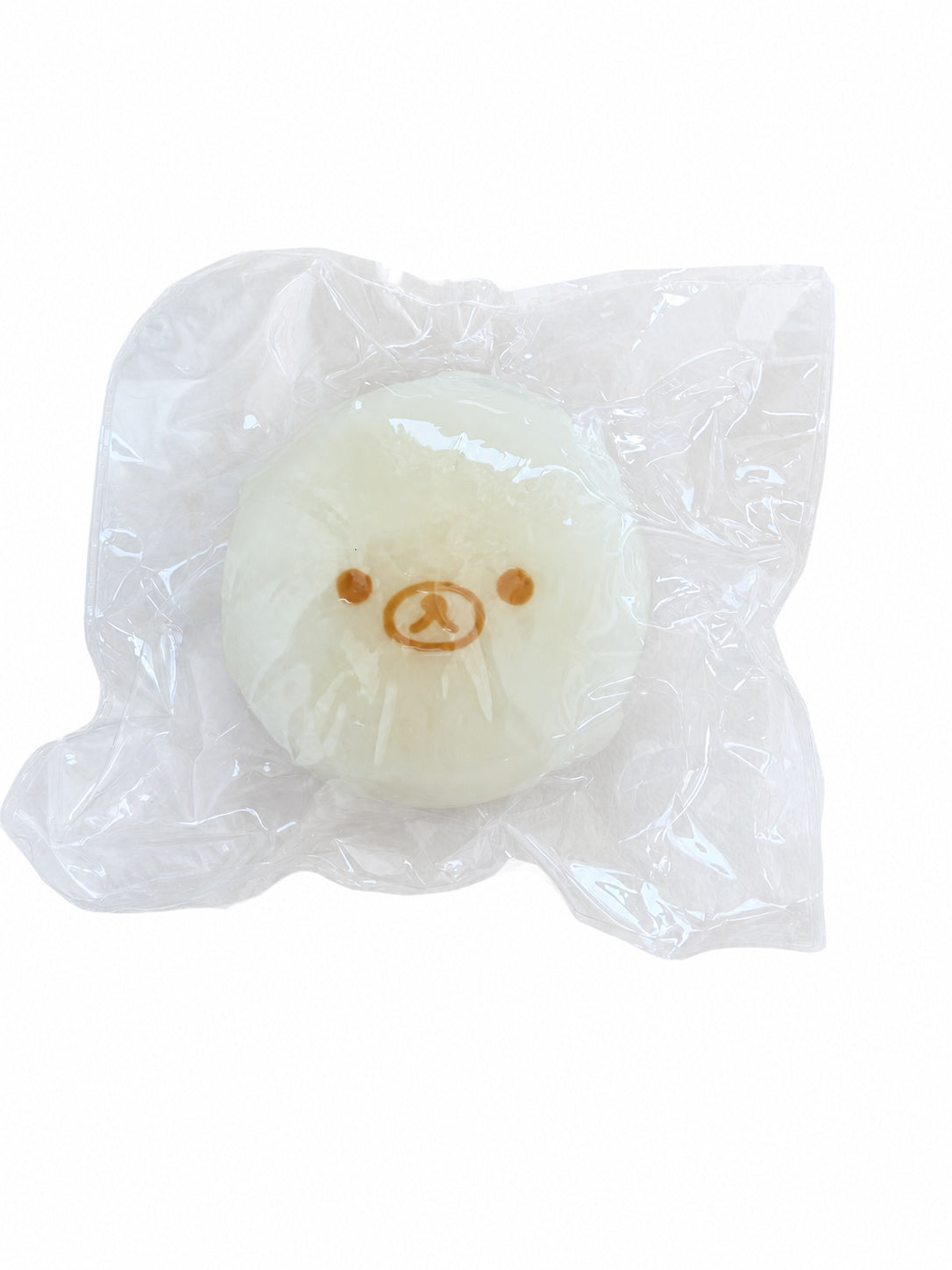 Turnip Bear Daifuku Squishy, Cute White Mochi Squeeze Toy Soft Stress Relief Fidget Toy