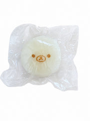 Turnip Bear Daifuku Squishy, Cute White Mochi Squeeze Toy Soft Stress Relief Fidget Toy