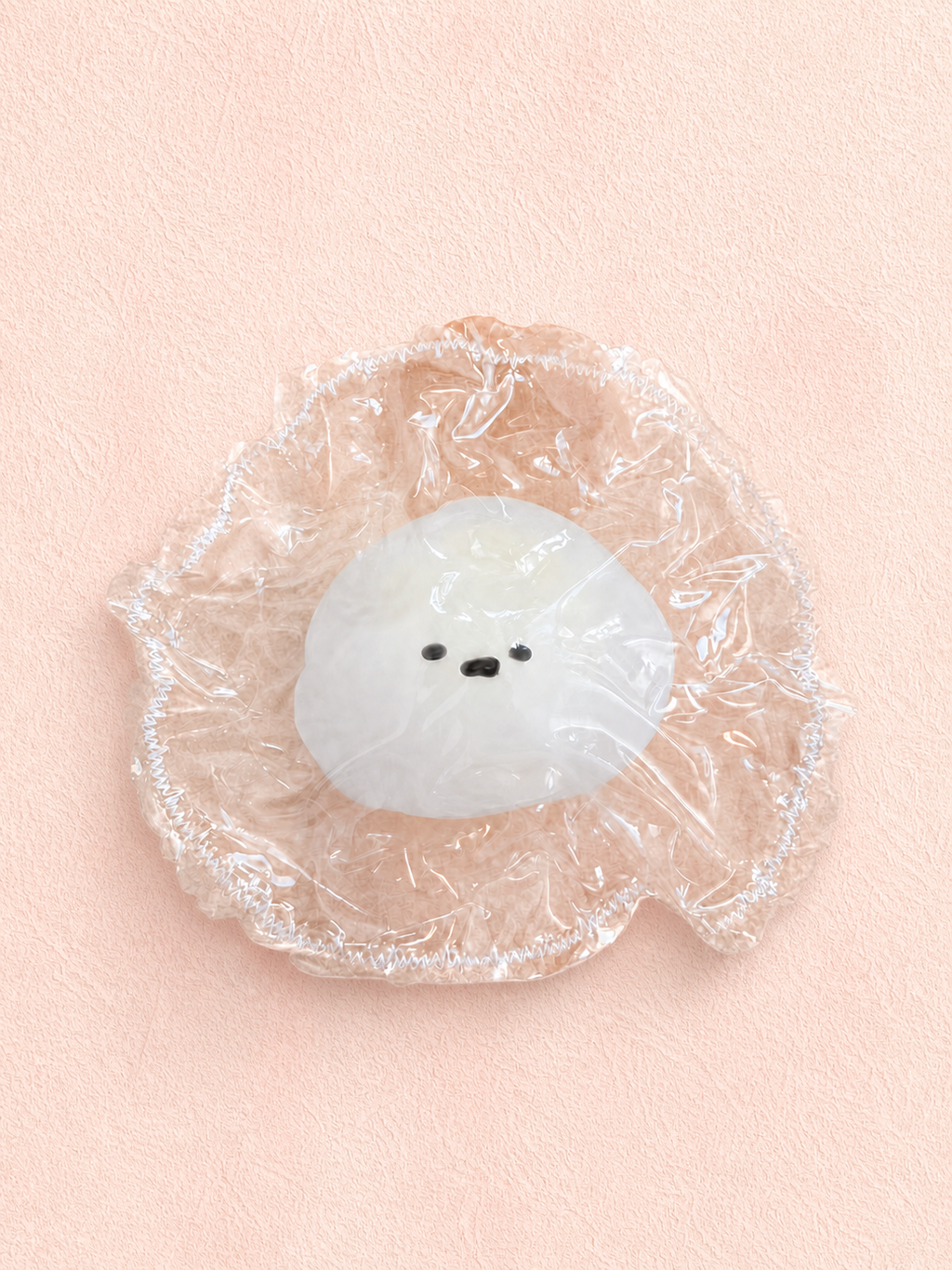 Expressionless Yolk Filled Mochi Squishy, Cute Daifuku Squeeze Toy Soft Stress Relief Fidget Toy