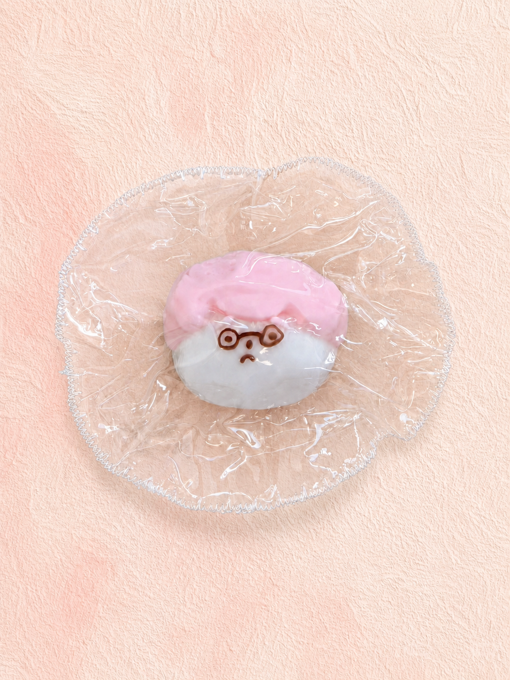 Pink Hair Granny Squishy, Moody Elderly Lady With Glasses Squeeze Toy Soft Stress Relief Fidget Toy