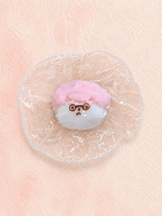 Pink Hair Granny Squishy, Moody Elderly Lady With Glasses Squeeze Toy Soft Stress Relief Fidget Toy