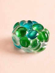 Green Grape Cluster Squishy, Transparent Jelly Vaseline Squeeze Toy Stress Relief Fidget Toy