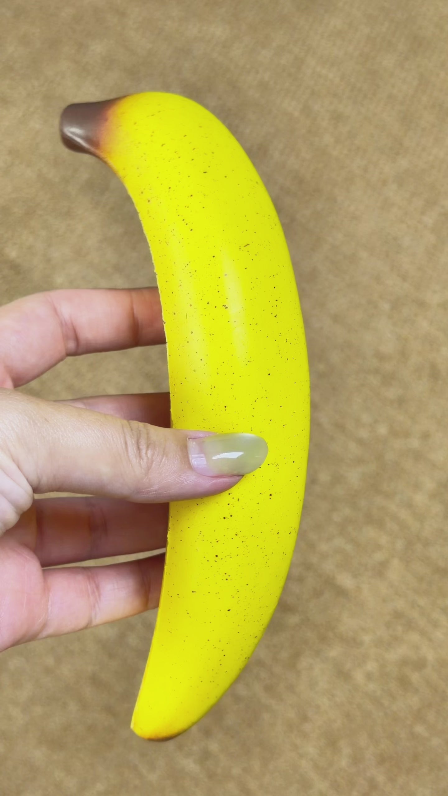 Perfectly Ripe Banana Squishy, Soft Fruit Squeeze Toy Stress Relief Slow Rising Fidget Toy