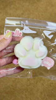 Pink Cat Paw Squishy, Cute Kitten Paw Squeeze Toy Soft Stress Relief Fidget Toy