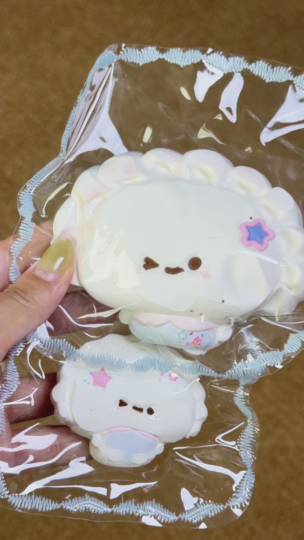 Big Head Dumpling Squishy Set squishy toy squeeze demonstration video