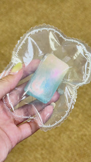 Mermaid Color Cube Squishy, Transparent Jelly Vaseline Squeeze Toy Stress Relief Fidget Toy