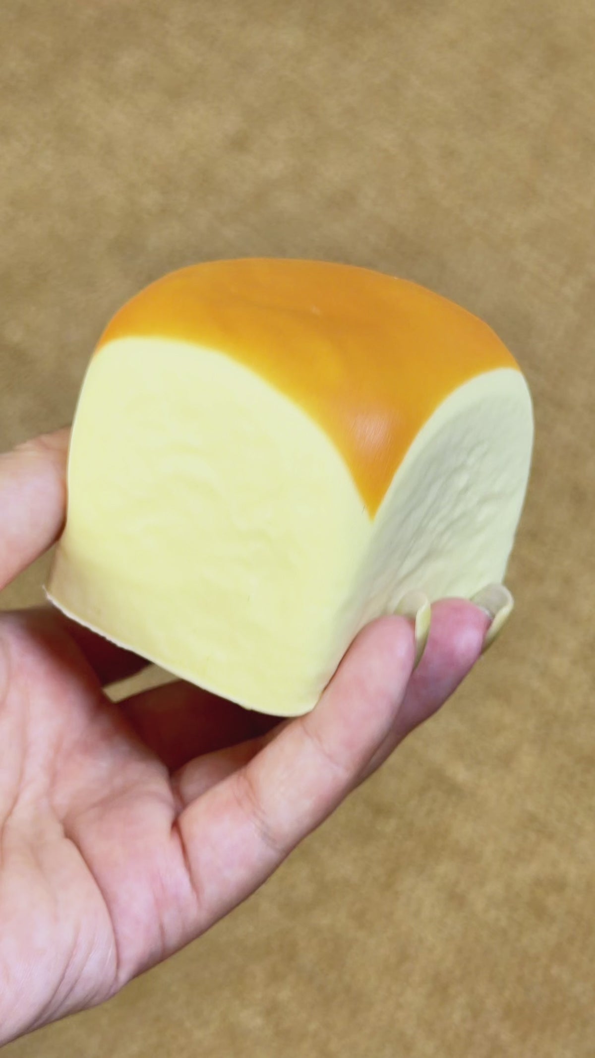Butter Bread Squishy squishy toy squeeze demonstration video